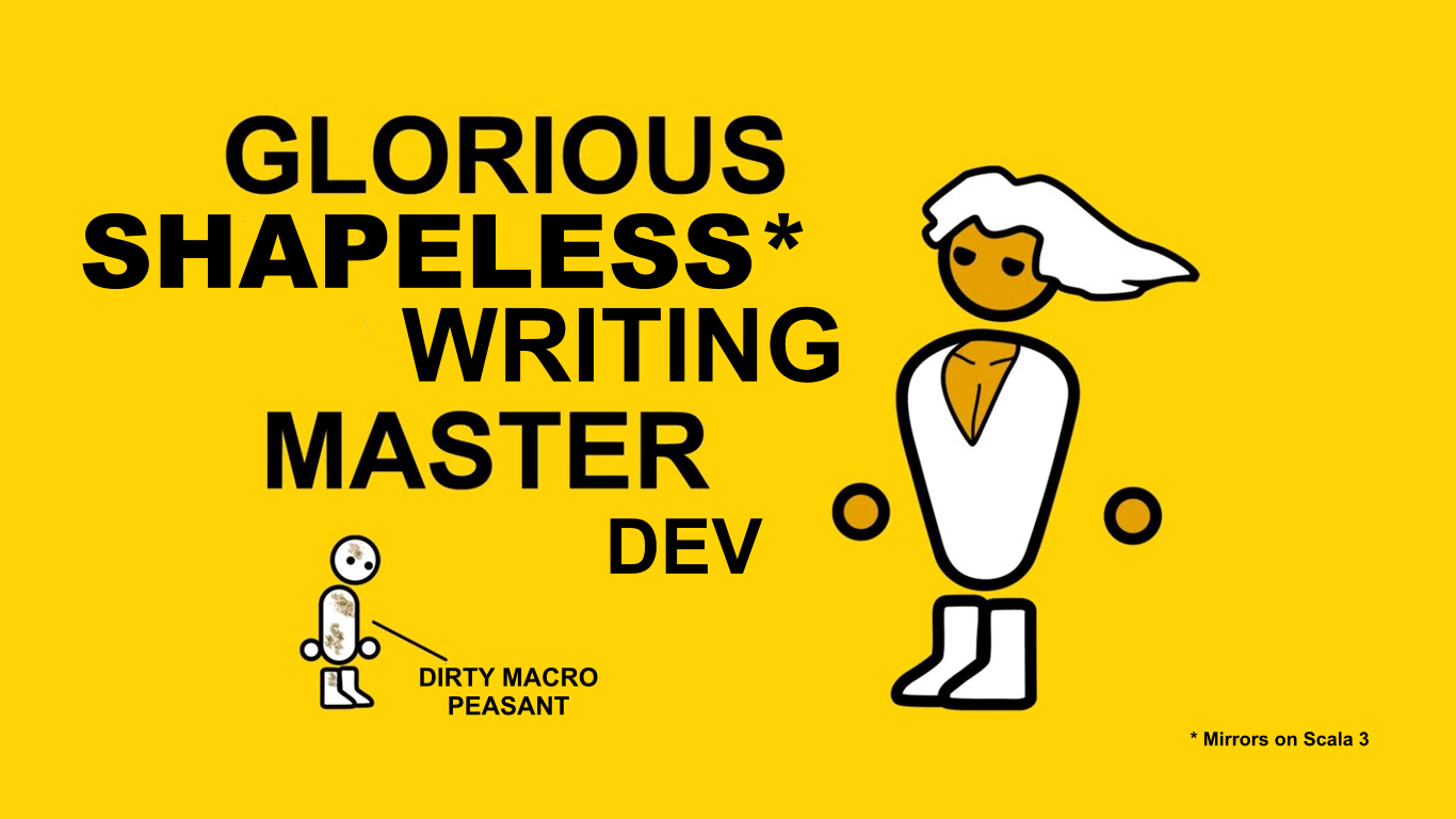 Glorious Shapeless Derivation Master Race vs Dirty Macro Peasant