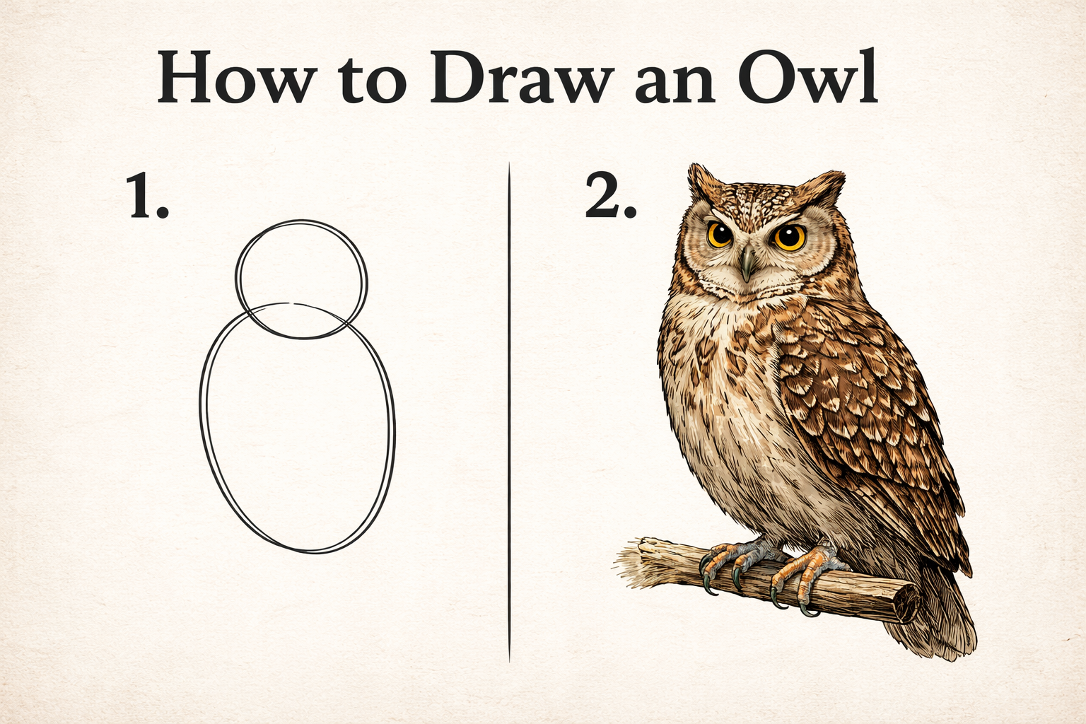 How to draw an owl